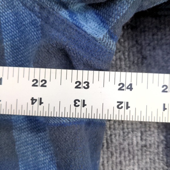 Anchorage Men's Button-Up Shirt Blue XL Long Sleeve Plaid Flap Pockets Flannel - Picture 11 of 11